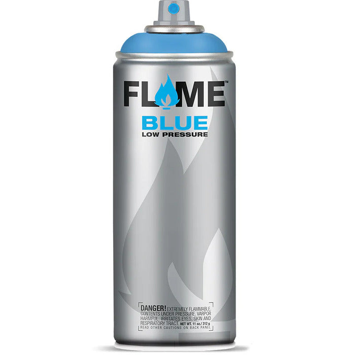 Flame Blue Spray Paint 400ml - Cool & Neutral Tones - Front View Of Denim Blue